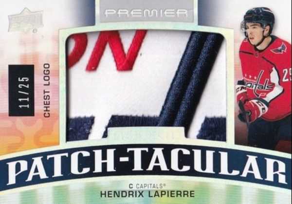 patch RC karta HENDRIX LAPIERRE 21-22 UD Premier Patch-Tacular Rookie Chest Logo /25